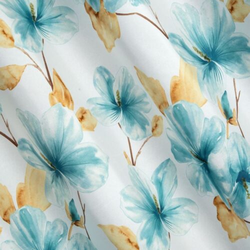 ZKIC-01c Gordijn met plantenprint-ZKIC-01