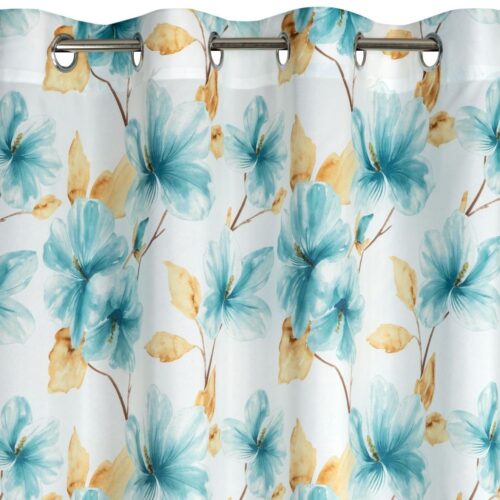 ZKIC-01e Gordijn met plantenprint-ZKIC-01