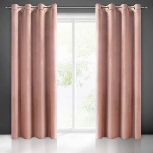 ZKIW-03 Velvet Ringgordijn - Roze
