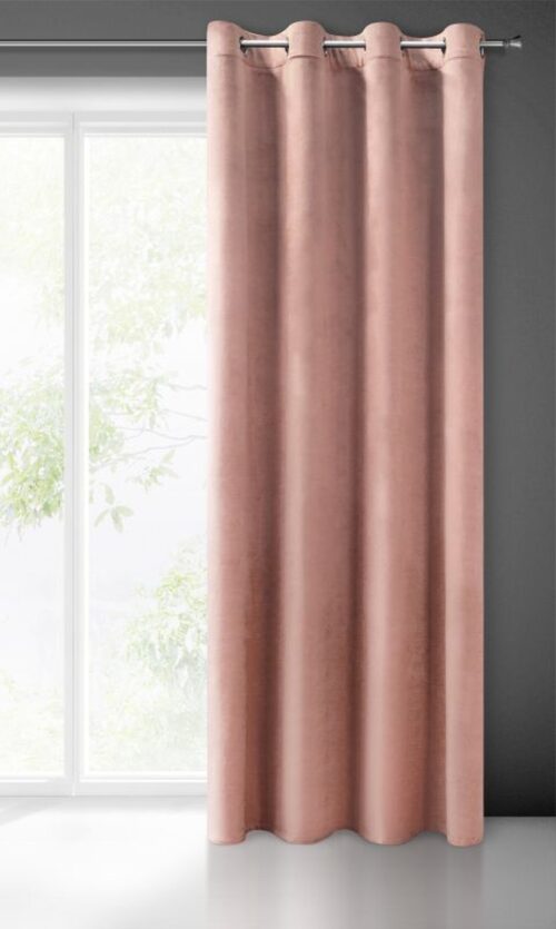 ZKIW-03a Velvet Ringgordijn - Roze