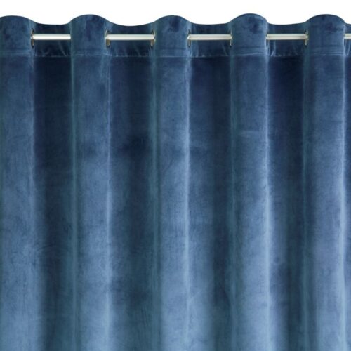ZKIW-06a Velvet Ringgordijn - Royal Blue