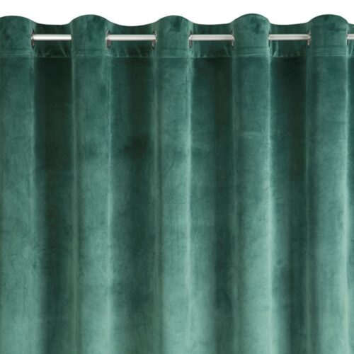 ZKIW-08a Velvet Ringgordijn - Teal