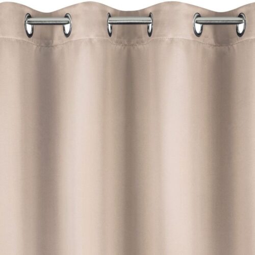 Velvet Ringgordijn - Beige