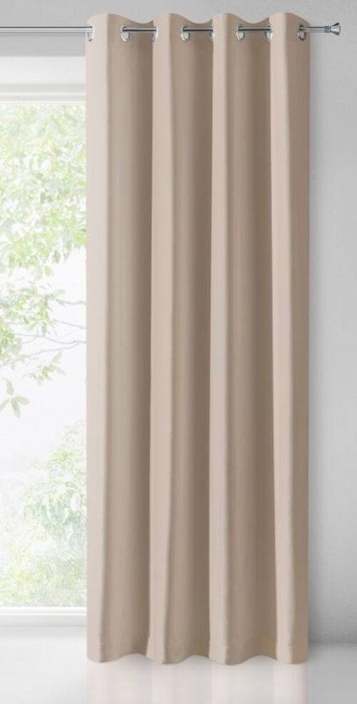 Velvet Ringgordijn - Beige
