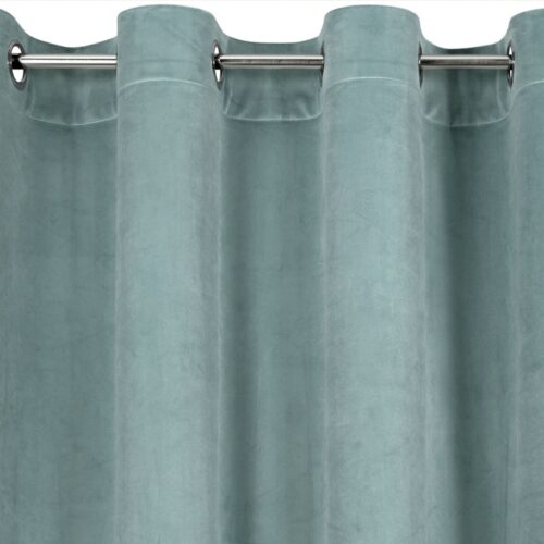 ZKIW-16a Velvet Ringgordijn - Zeegroen