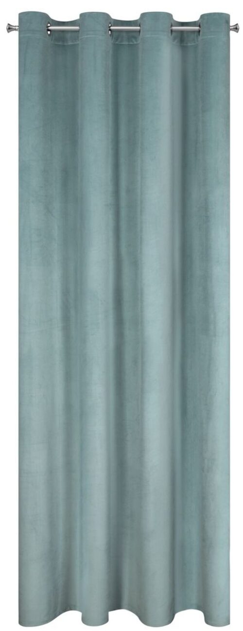 ZKIW-16d Velvet Ringgordijn - Zeegroen