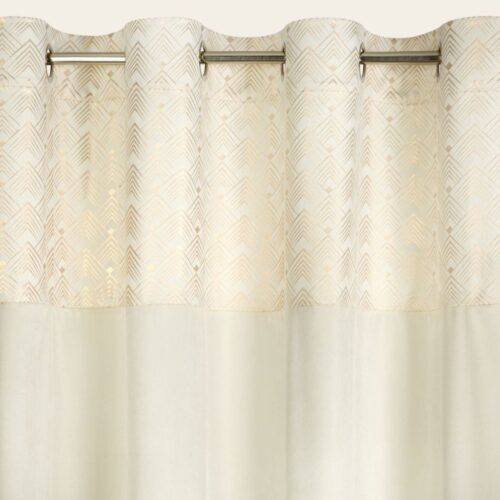 Fluwelen gordijn met print ZKLW-03