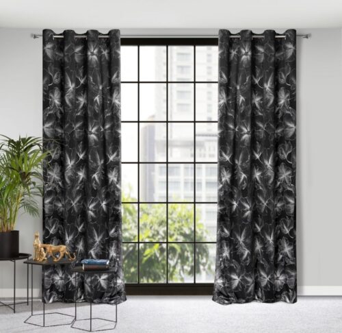 Fluwelen gordijn met print ZKLY-02