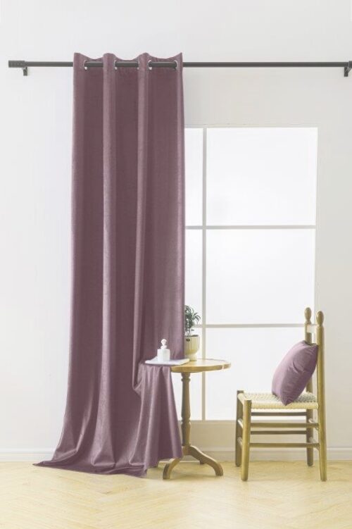 ZKMR-05 Lila velours gordijn met ringen ZKMR-05