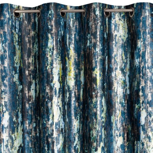 Velours gordijn met metallic print ZKNJ-01