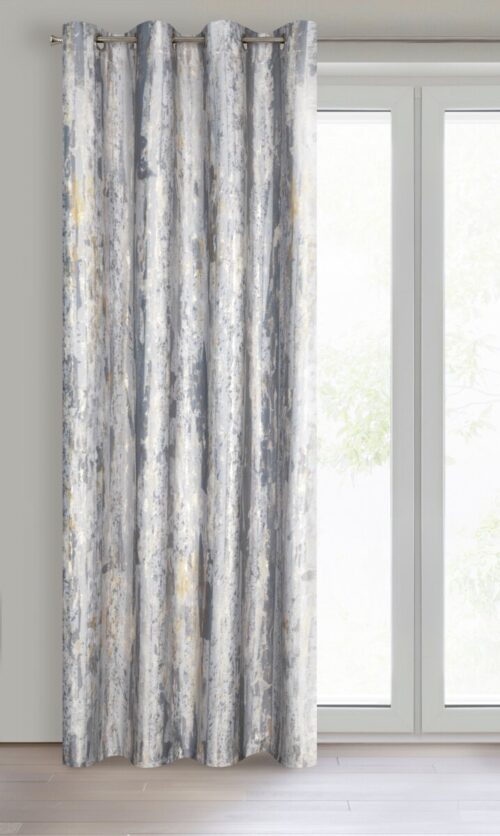 Velours gordijn met metallic print ZKNJ-02