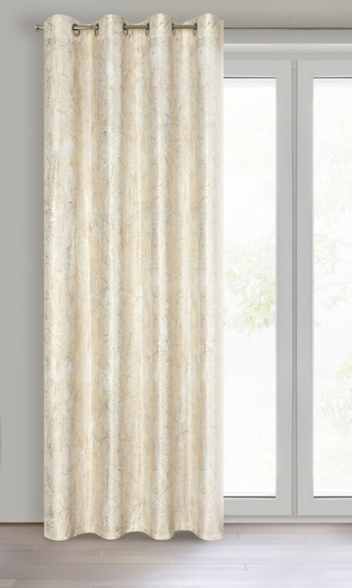 Velours gordijn met metallic print ZKNK-01
