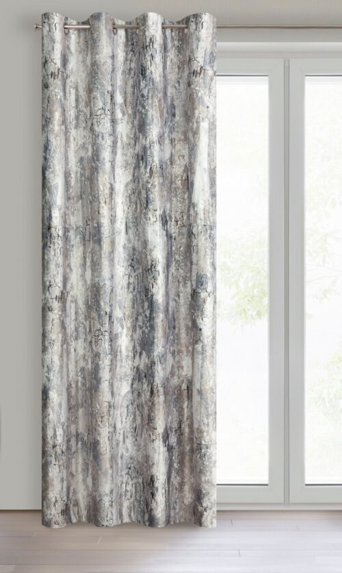 Velours gordijn met metallic print ZKNK-02