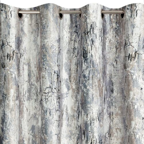 Velours gordijn met metallic print ZKNK-02