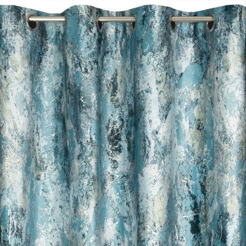 Velours gordijn met metallic print ZKNK-03