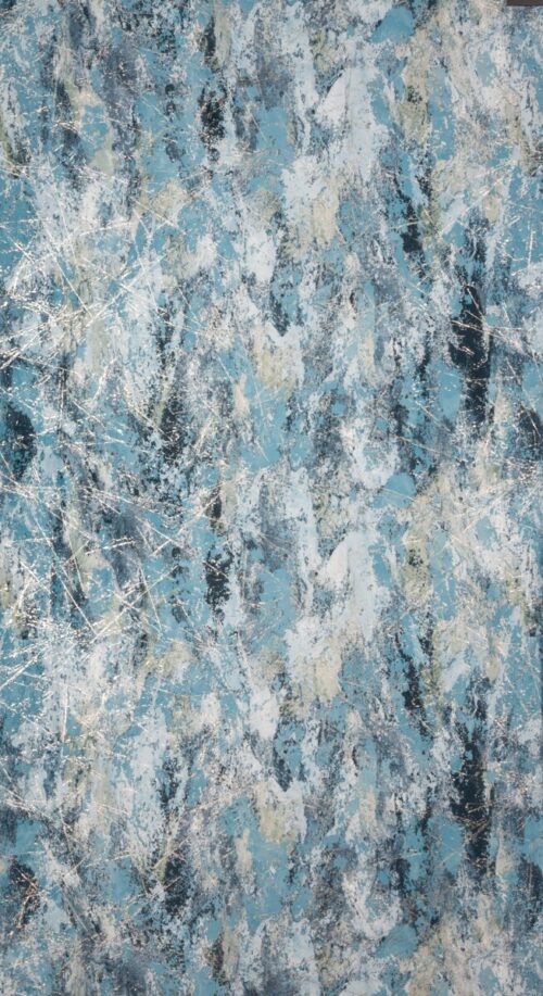 Velours gordijn met metallic print ZKNK-03