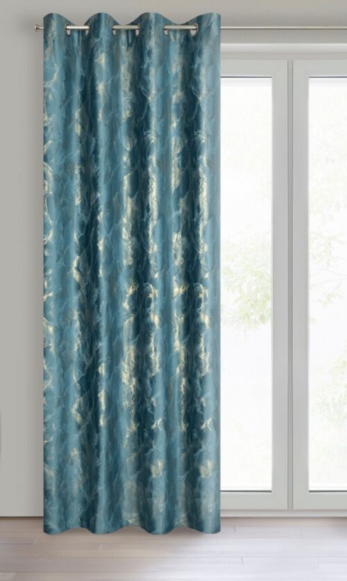 Velours gordijn met metallic print ZKNL-02