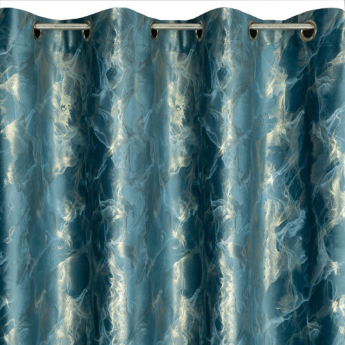 Velours gordijn met metallic print ZKNL-02