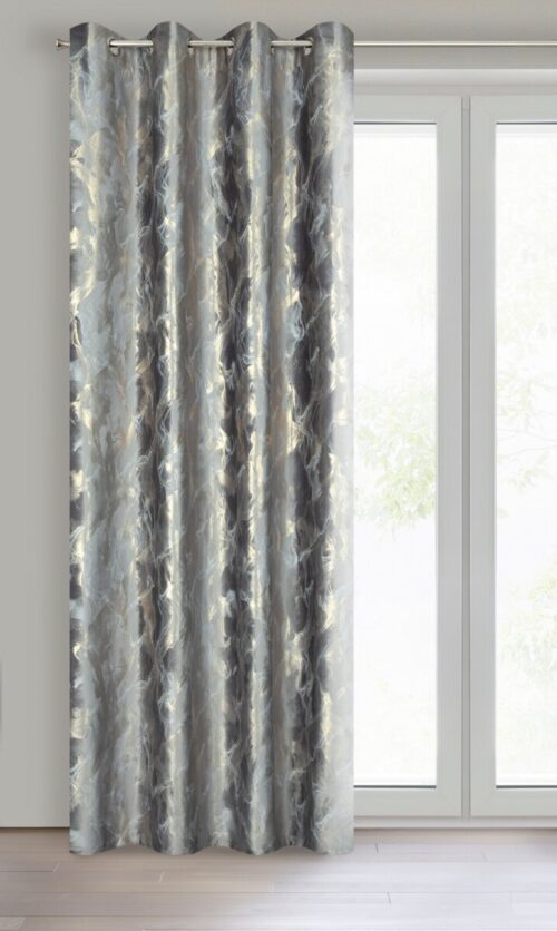 Velours gordijn met metallic print ZKNL-04
