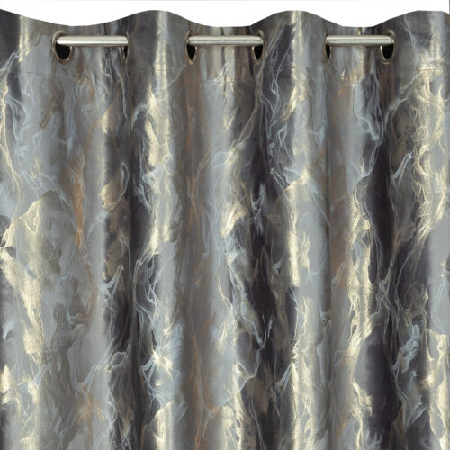 Velours gordijn met metallic print ZKNL-04