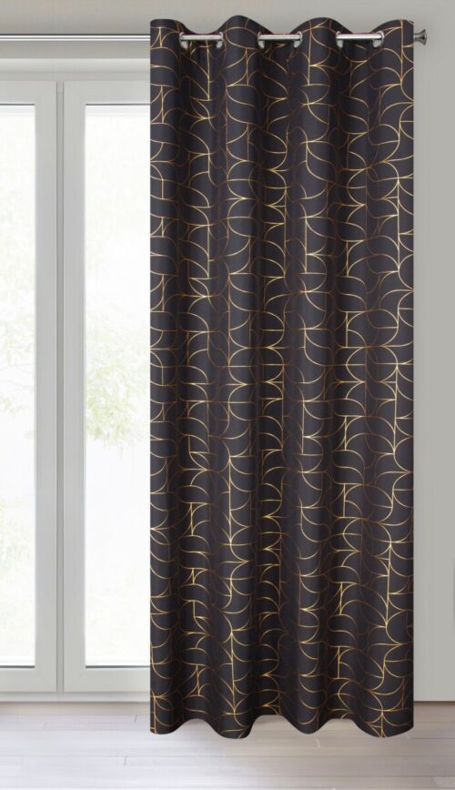 Gordijn met glanzende print ZKNO-04