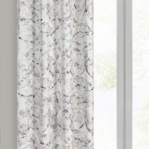Velours gordijn met motief van glanzende bladeren ZKNP-01
