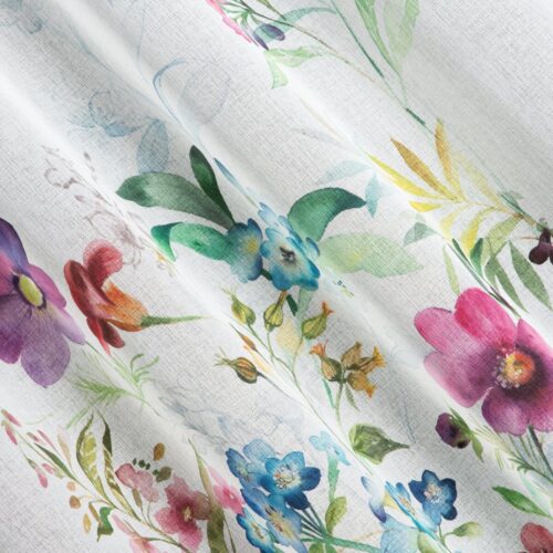 ZKNZ-01b Etamine gordijn met bloemen ZKNZ-01