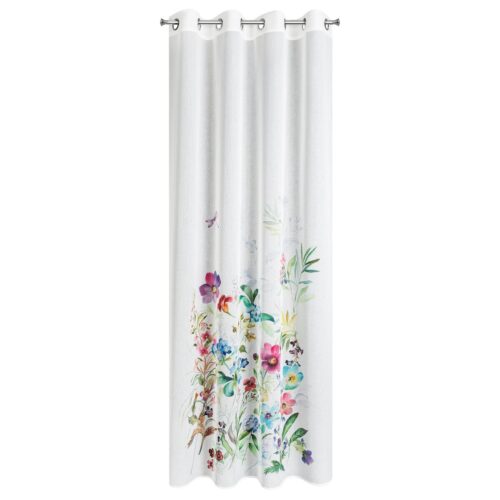 ZKNZ-01c Etamine gordijn met bloemen ZKNZ-01
