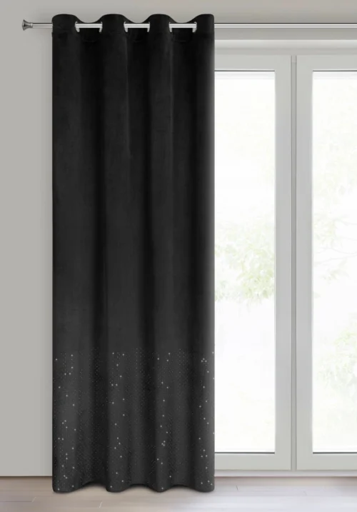 ZKOG-02a Velours gordijn versierd met glanzende diamanten ZKOG-02