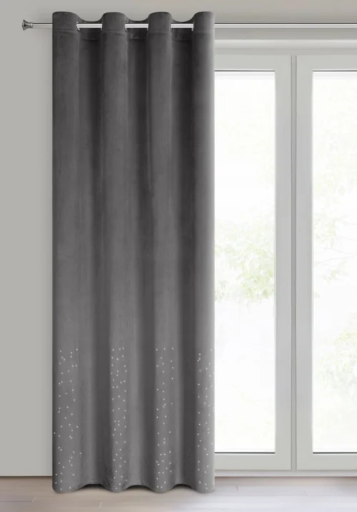 ZKOG-03a Velours gordijn versierd met glanzende diamanten ZKOG-03