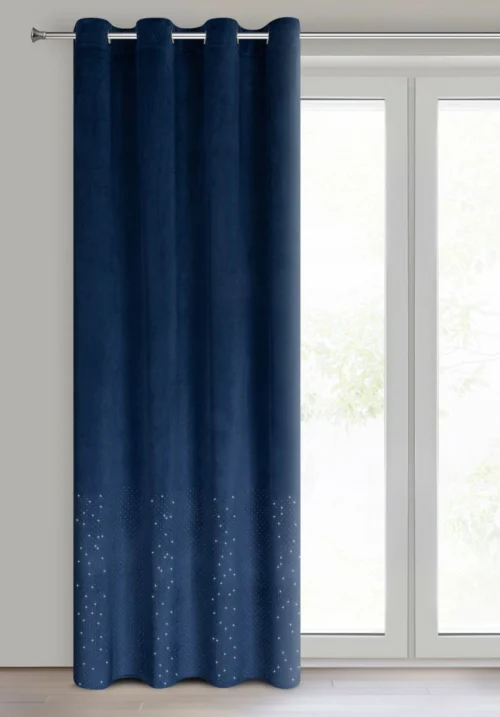 ZKOG-04a Velours gordijn versierd met glanzende diamanten ZKOG-04