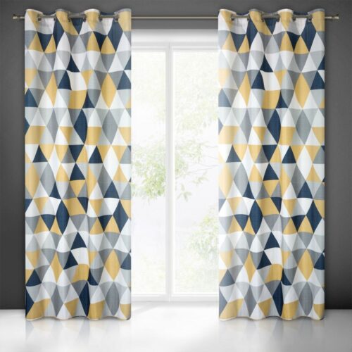 Gordijn met geometrische print ZKPB-02