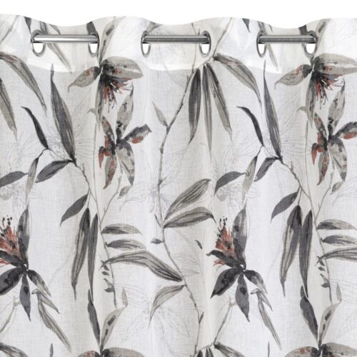 ZKPG-01d Gordijn in-between van etamine met plantenprint ZKPG-01