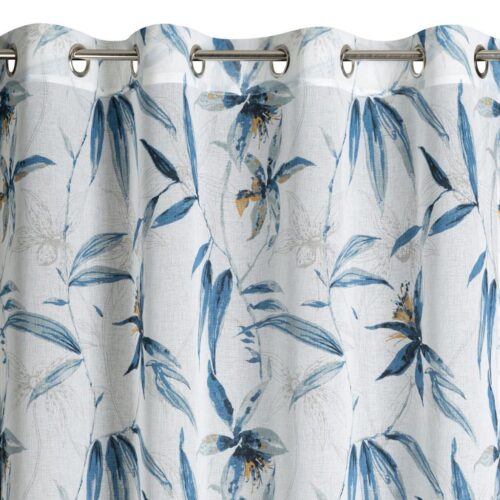 Gordijn in-between van etamine met plantenprint ZKPG-02