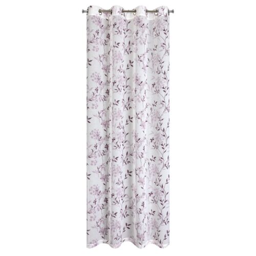 Gordijn in-between van etamine met plantenprint ZKPH-01