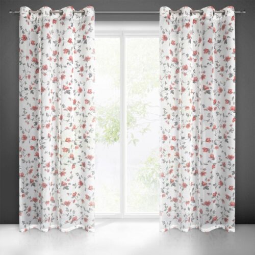 ZKPS-01 Gordijn met bloemenprint ZKPS-01