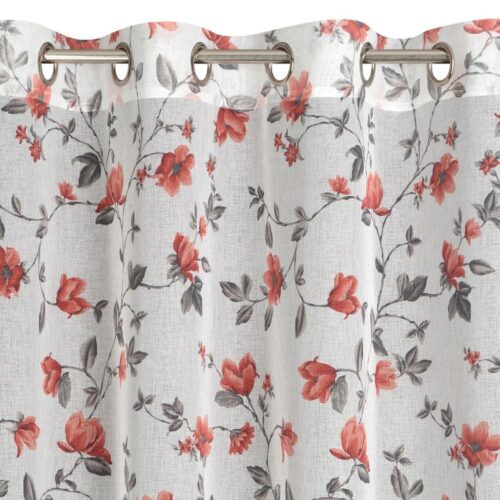 ZKPS-01D Gordijn met bloemenprint ZKPS-01