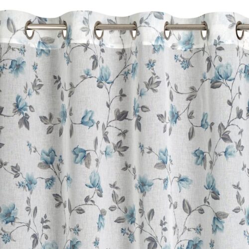 ZKPS-02D Gordijn met bloemenprint ZKPS-02