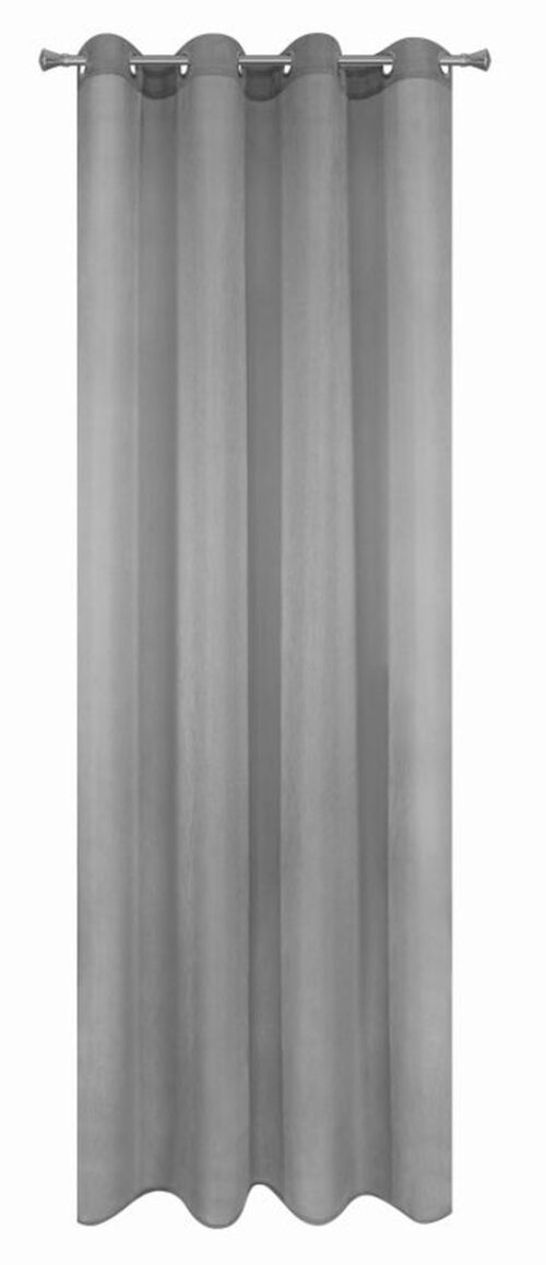 ZKXW-06a Vitrage gordijn met ringen grijs ZKXW-06