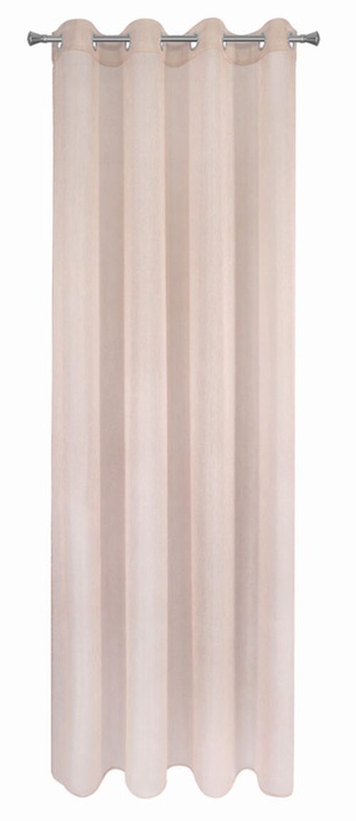 ZKXW-10a Vitrage gordijn met ringen poederroze ZKXW-10