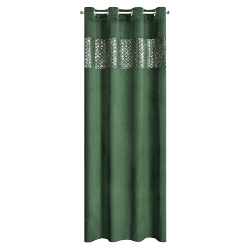 Velours gordijn versierd met borduursels en pailletten ZKZQ-02