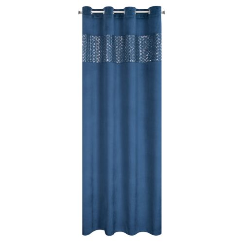 ZKZQ-04d Velours gordijn versierd met borduursels en pailletten ZKZQ-04