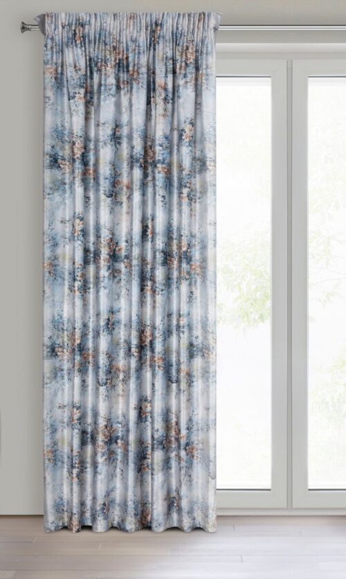 ZLC-01 Velours gordijn met bloemen ZLC-01