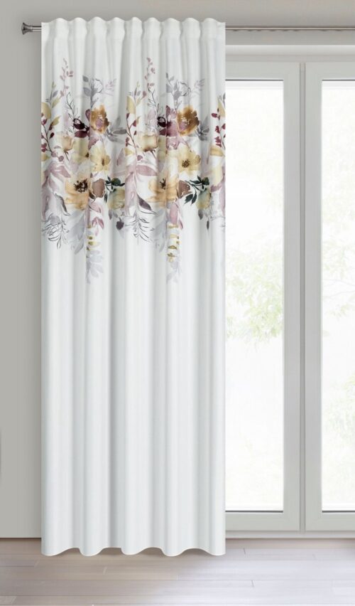 ZLK-02 Gordijn met bloemenprint ZLK-02