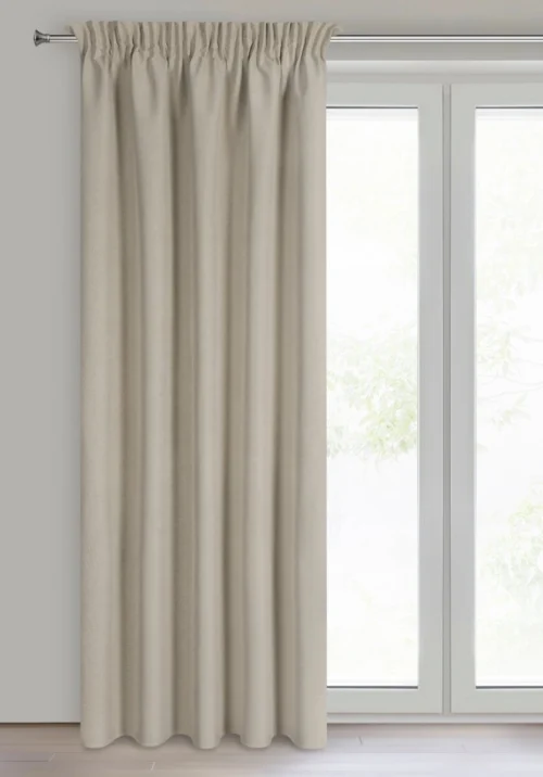ZLP-04a Verduisterend Plooigordijn met Linnenlook - Beige