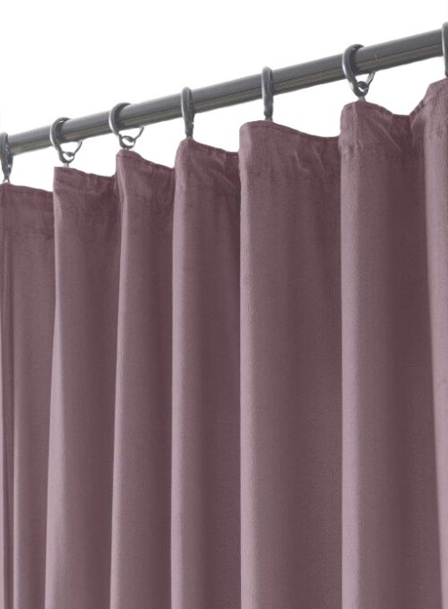 ZMR-05-biale Oudroze/lila velours plooigordijn ZMR-05
