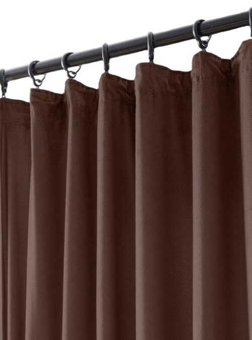 Chocolade velours plooigordijn ZMR-08