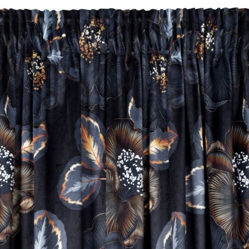ZWP-02e Velours gordijn met print ZWP-02