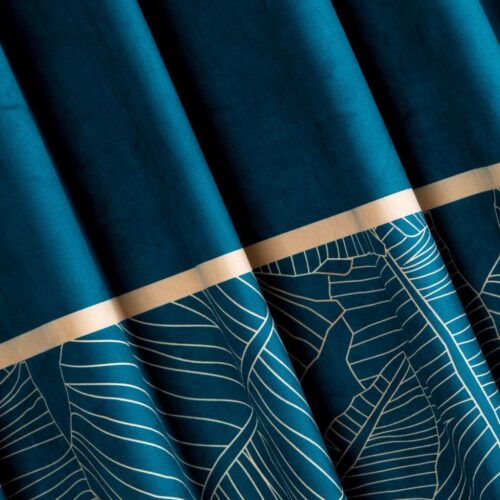 ZWR-01b Velours gordijn met print ZWR-01