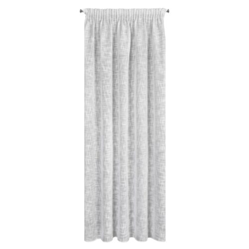 Wit Linnenlook Plooigordijn met Structuur
